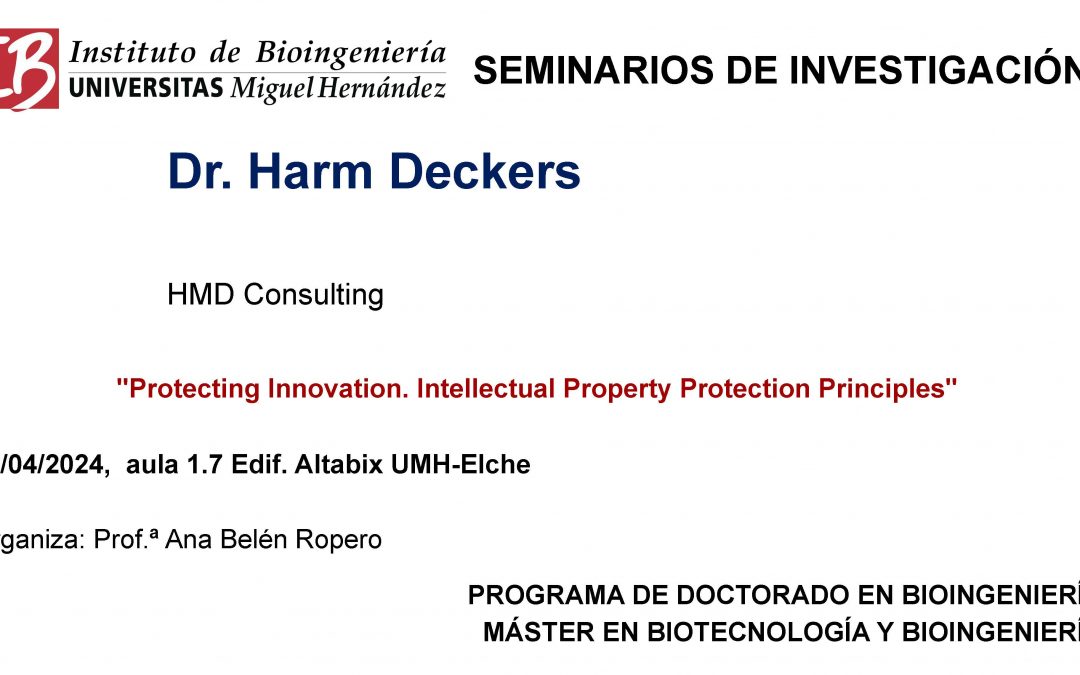 Seminario «Protecting Innovation. Intellectual Property Protection Principles»
