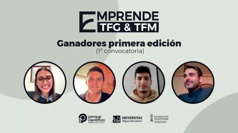 El PCUMH anuncia los ganadores de la primera convocatoria del programa Emprende TFG & TFM