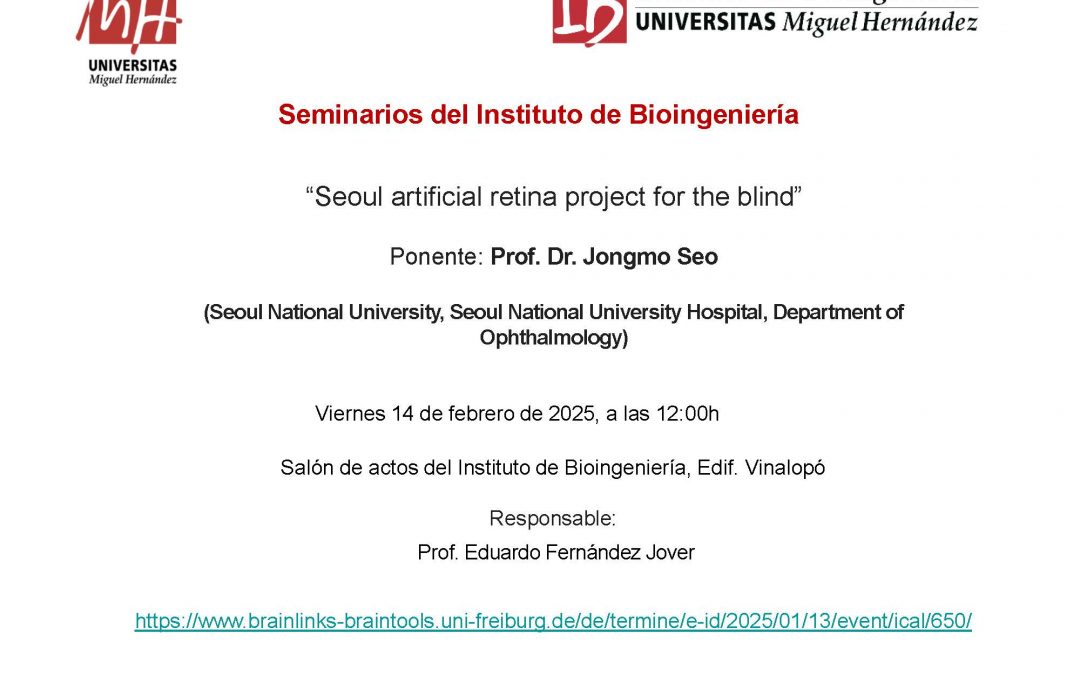 Seminario “Seoul artificial retina project for the blind”