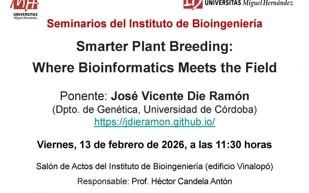 Seminario: “Smarter Plant Breeding: Where Bioinformatics Meets the Field”