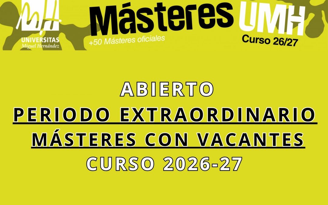 Últimas plazas en el Máster Universitario en Biotecnología y Bioingeniería: abierto el periodo extraordinario de preinscripción
